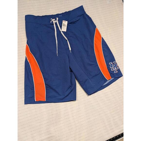 New York Mets Swim Trunks - Blue & Orange Vintage Genuine Merchandise XXL G-III - Picture 2 of 10